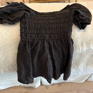 Girls Black eyelet dress- GB brand